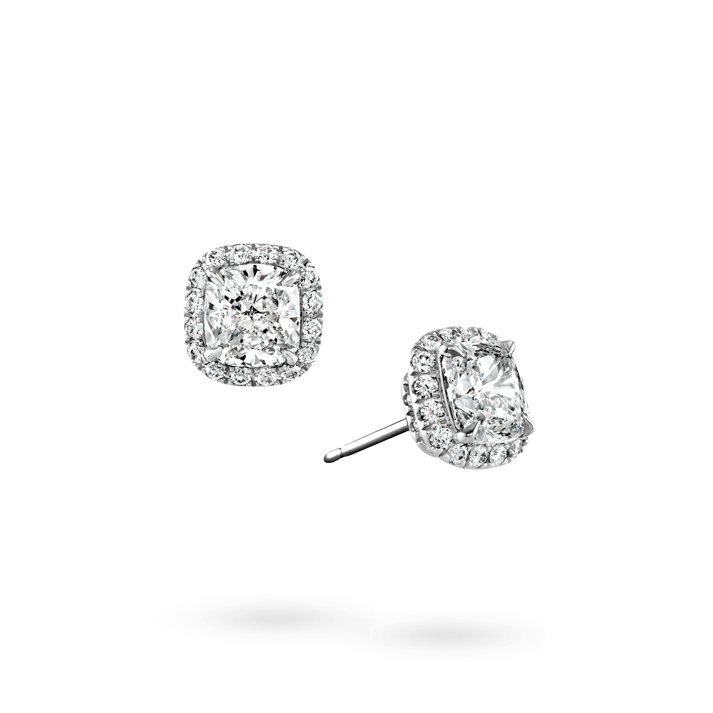 Cushion-Cut Diamond Earstuds, Product Image 2