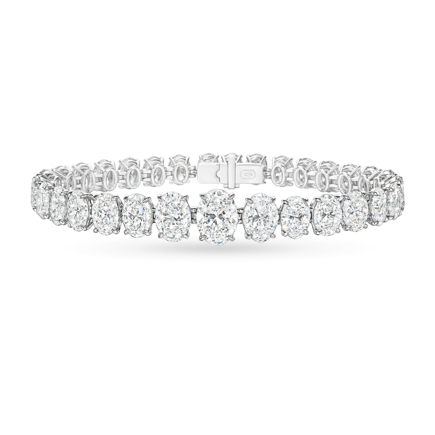 Front view of the Oval Diamond Bracelet