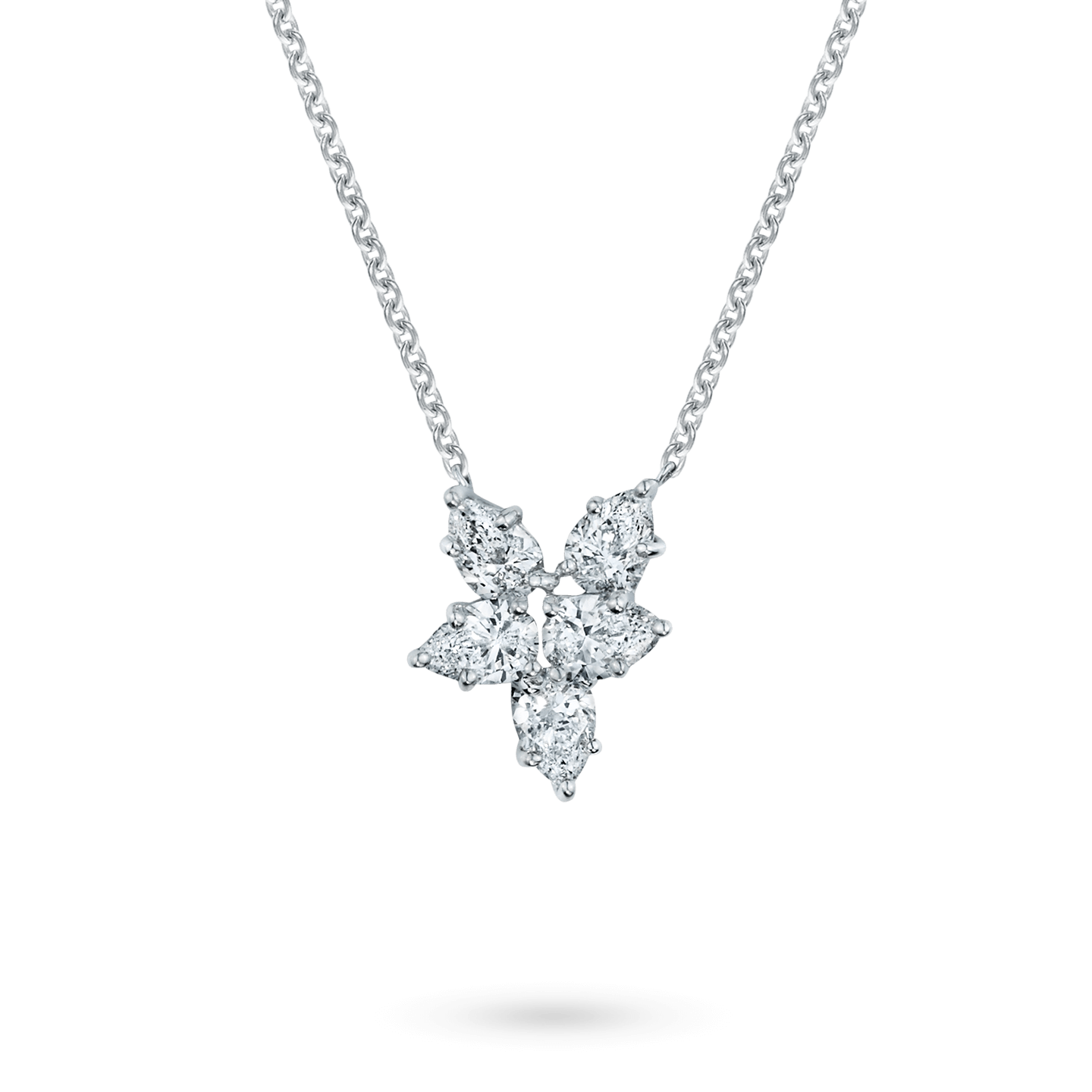 Winston Cluster Small Diamond Pendant on a chain
